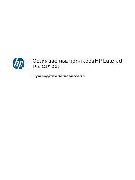 User manual HP LaserJet Pro CP1020 