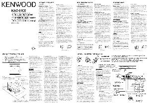 Инструкция Kenwood KAC-8405  ― Manual-Shop.ru