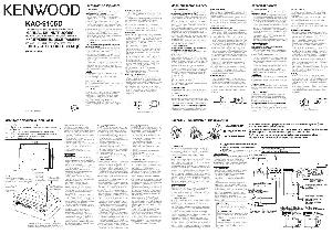 User manual Kenwood KAC-9105D  ― Manual-Shop.ru