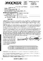 User manual Kicker ZX-700.5 