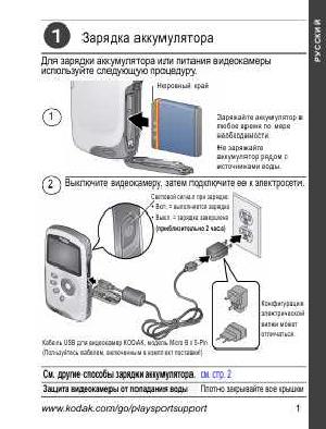 Инструкция Kodak Playsport ZX3  ― Manual-Shop.ru