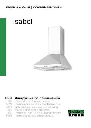 Инструкция Krona Isabel  ― Manual-Shop.ru