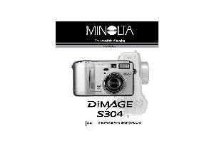 User manual Minolta Dimage S304  ― Manual-Shop.ru
