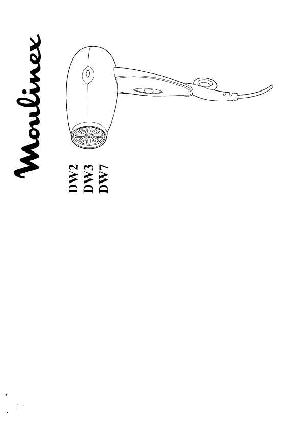 User manual Moulinex DW-7  ― Manual-Shop.ru