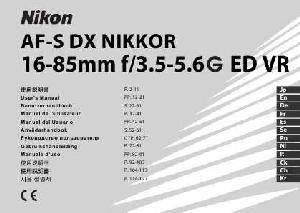 Инструкция Nikon AF-S DX 16-85 mm f/3.5-5.6 ED  ― Manual-Shop.ru