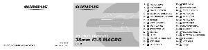 Инструкция Olympus 35mm-f3.5 Macro  ― Manual-Shop.ru