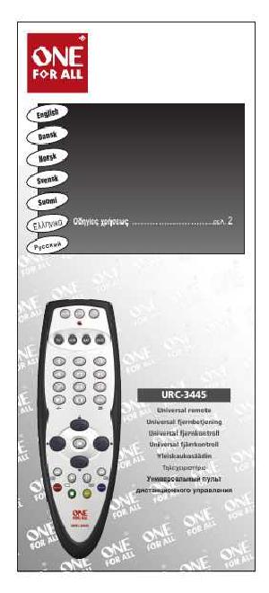 Инструкция OneForAll URC-3445  ― Manual-Shop.ru