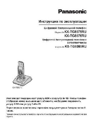 Инструкция Panasonic KX-TG8076RU  ― Manual-Shop.ru