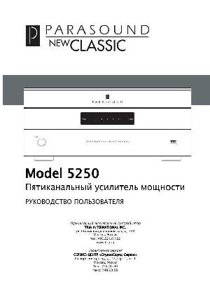 Инструкция Parasound 5250  ― Manual-Shop.ru
