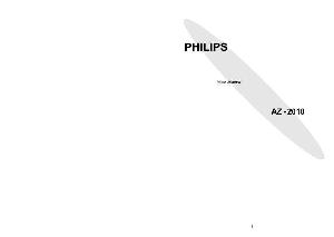 Инструкция Philips AZ-2010  ― Manual-Shop.ru