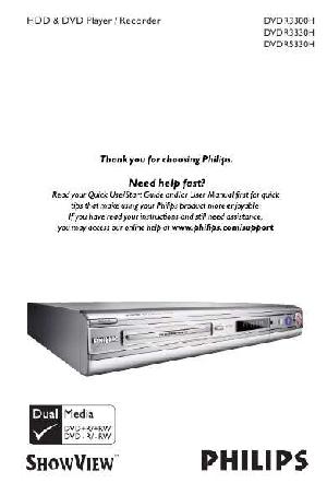 User manual Philips DVDR-3330H  ― Manual-Shop.ru