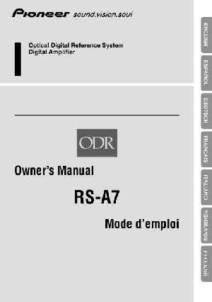 User manual Pioneer RS-A7  ― Manual-Shop.ru