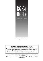 User manual Roland RG-3F 