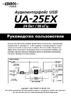 Инструкция Edirol UA-25EX  ― Manual-Shop.ru