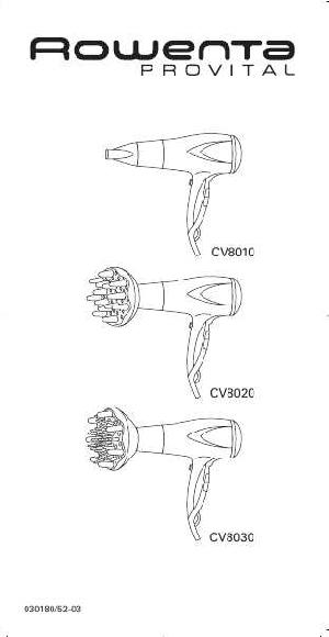 Инструкция ROWENTA CV-8030  ― Manual-Shop.ru