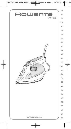 Инструкция ROWENTA DW-1000  ― Manual-Shop.ru