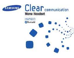 User manual Samsung HM-1600  ― Manual-Shop.ru