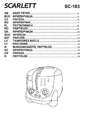 User manual Scarlett SC-183  ― Manual-Shop.ru