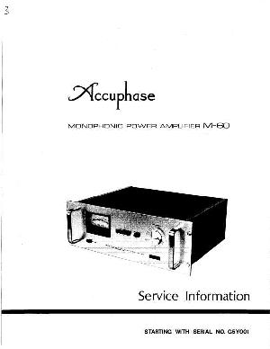 Service manual Accuphase M-60 ― Manual-Shop.ru