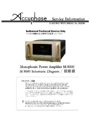 Сервисная инструкция Accuphase M-8000 ― Manual-Shop.ru