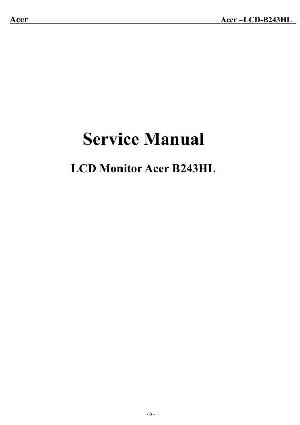 Сервисная инструкция Acer B243HL ― Manual-Shop.ru