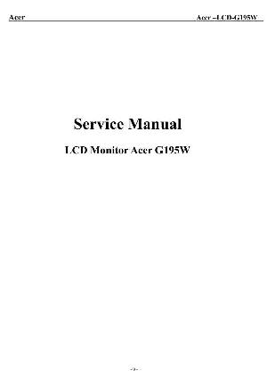 Сервисная инструкция Acer G195W ― Manual-Shop.ru