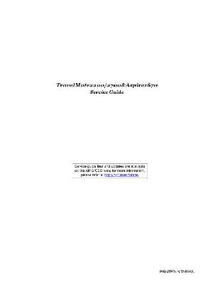 Сервисная инструкция Acer Travelmate 2200, 2700, Aspire 1670  ― Manual-Shop.ru