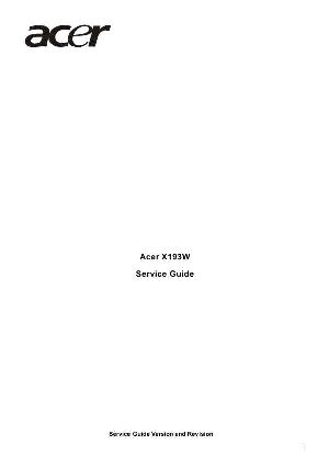 Service manual Acer X193W ― Manual-Shop.ru