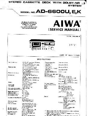 Сервисная инструкция Aiwa AD-6600 ― Manual-Shop.ru