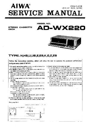 Сервисная инструкция Aiwa AD-WX220 ― Manual-Shop.ru