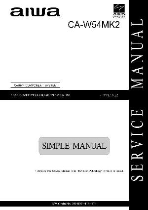 Service manual Aiwa CA-W54MK2 ― Manual-Shop.ru