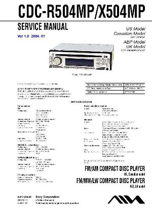 Service manual Aiwa CDC-R504MP ― Manual-Shop.ru