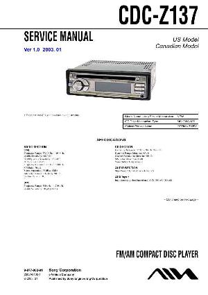 Сервисная инструкция Aiwa CDC-Z137 ― Manual-Shop.ru