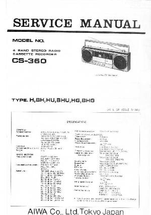 Сервисная инструкция Aiwa CS-360 ― Manual-Shop.ru