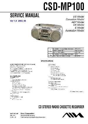 Service manual Aiwa CSD-MP100 ― Manual-Shop.ru