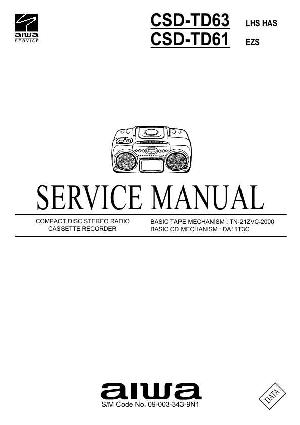 Service manual Aiwa CSD-TD61, CSD-TD63 ― Manual-Shop.ru