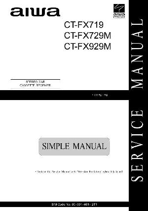 Сервисная инструкция Aiwa CT-FX719, CT-FX729M, CT-FX929M ― Manual-Shop.ru