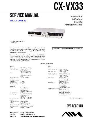Service manual Aiwa CX-VX33 ― Manual-Shop.ru