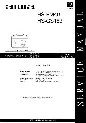 Сервисная инструкция Aiwa HS-EM40, HS-GS183 ― Manual-Shop.ru