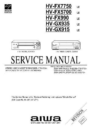 Service manual Aiwa HV-FX5700, HV-FX7750, HV-FX990, HV-GX915, HV-GX935 ― Manual-Shop.ru