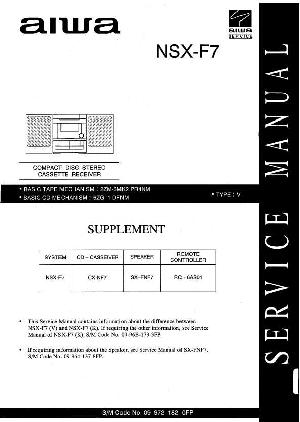 Сервисная инструкция Aiwa NSX-F7 ― Manual-Shop.ru