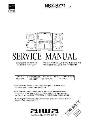 Сервисная инструкция Aiwa NSX-SZ71 ― Manual-Shop.ru