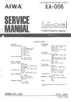 Сервисная инструкция AIWA XA-006 ― Manual-Shop.ru