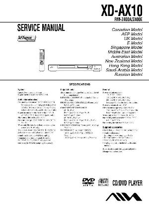 Сервисная инструкция Aiwa XD-AX10 ― Manual-Shop.ru