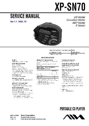 Сервисная инструкция Aiwa XP-SN70 ― Manual-Shop.ru