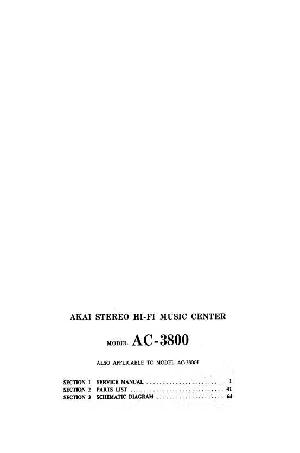 Сервисная инструкция Akai AC-3800 ― Manual-Shop.ru