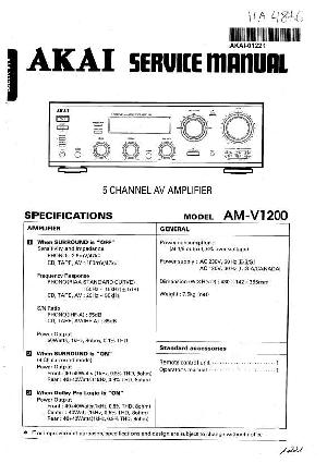 Сервисная инструкция Akai AM-V1200 ― Manual-Shop.ru