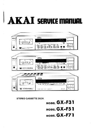 Сервисная инструкция Akai GX-F31, GX-F51, GX-F71 ― Manual-Shop.ru