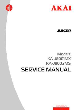 Сервисная инструкция Akai KA-J8001MX, KA-J8002MS ― Manual-Shop.ru