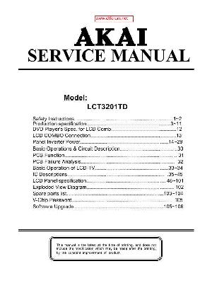 Сервисная инструкция Akai LCT-3201TD ― Manual-Shop.ru